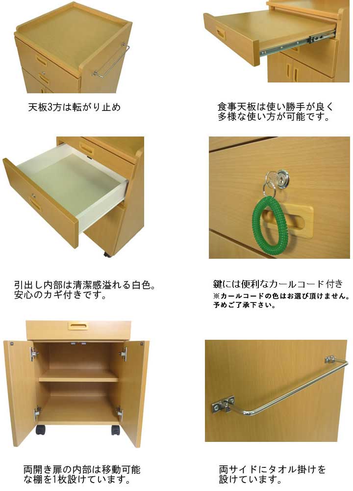 床頭台 ロータイプ 扉付 B品 カウンタ―天・本体天ポリ化粧合板 木製床頭台 ロータイプ|フヨーオンラインストア