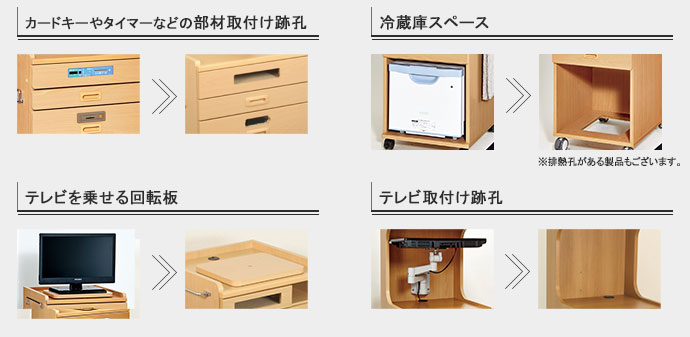部材取り付け跡
